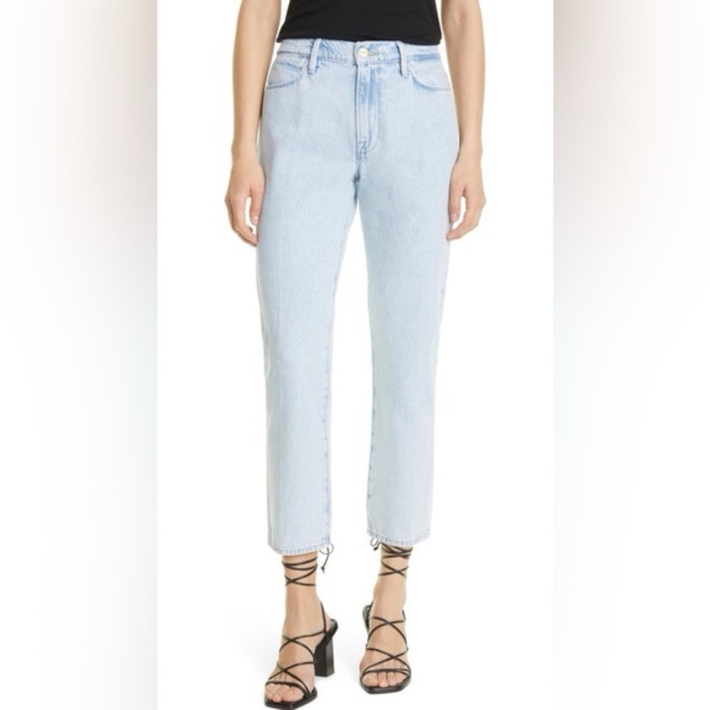 Le High Waist Slim Straight Leg Jeans
